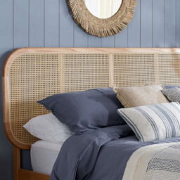 King Size Rattan Bed Frame Birlea Calibra Oak 5Ft 150Cm Bedstead - thumbnail 2