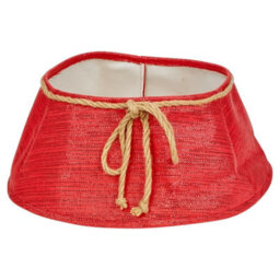 Urbn-Living Urbnliving 40Cm Wicker Santa Festive Design Christmas Tree Skirt Red Xmas Stand Cover Decoration New - thumbnail 2