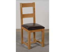 That's Furniture Dakota 152 X 87 Cm Chunky Medium Oak Dining Table And 4 Chairs Dining Set With Lincoln Chairs - thumbnail 6