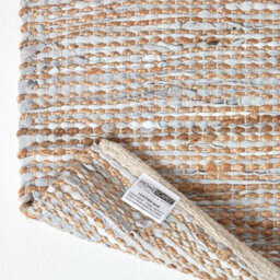 Homescapes Madras Leather Hemp Rug Natural, 66 X 200 Cm - thumbnail 5