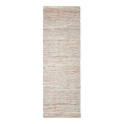 Homescapes Madras Leather Hemp Rug Natural, 66 X 200 Cm - thumbnail 2