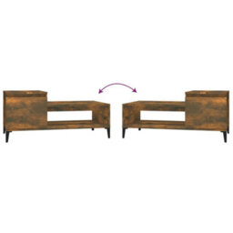 Berkfield Coffee Table Smoked Oak 100X50X45 Cm Engineered Wood - thumbnail 8