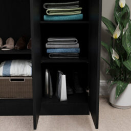 Lassic Vida Designs Riano 3 Door Wardrobe, Black - thumbnail 7