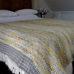 Allure Bath Fashions Zig Zag Heavyweight Herringbone Throw Blanket - Small, Mustard - thumbnail 3