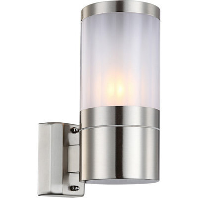 Luminosa Lighting Luminosa Xeloo Outdoor Modern Wall Lamp Silver Glossy Ip44 1X E27 - image 1