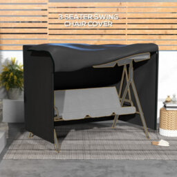 Outsunny Garden Furniture Protector Patio Swing Chair Cover Black - thumbnail 5