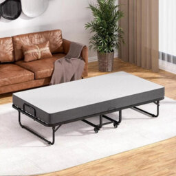 Portable Fold Up Rollaway Guest Bed With 10Cm Memory Foam Mattress - thumbnail 3