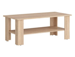 Arte Nepo Plus Oak Sonoma 115X56 Coffee Table With Shelf - Natural Wood-Effect Rectangular Living Room Table - thumbnail 1