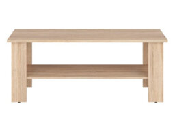 Arte Nepo Plus Oak Sonoma 115X56 Coffee Table With Shelf - Natural Wood-Effect Rectangular Living Room Table - thumbnail 2
