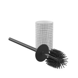 GoodHome Blenny White & Black Polymer Resin & Stainless Steel Toilet Brush & Holder - thumbnail 2