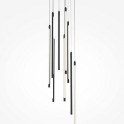 Luminosa Lighting Luminosa Light Stick Modern Cluster Pendant Ceiling Light Black 3000K 3350Lm White Shade - thumbnail 2