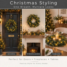 Neo 50Cm Pre Lit Christmas Artificial Fir Wreath 20 Warm White Led Lights - thumbnail 5