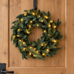 Neo 50Cm Pre Lit Christmas Artificial Fir Wreath 20 Warm White Led Lights - thumbnail 8
