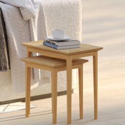 Rest Relax Keswick Oak Nest Of 2 Tables Beige - thumbnail 3