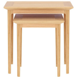 Rest Relax Keswick Oak Nest Of 2 Tables Beige - thumbnail 1