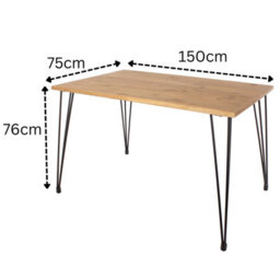 Core Products Augusta Antique Waxed Pine 150Cm Wide Dining Table With 4 Black Pine Chairs - thumbnail 7
