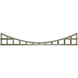 Premier Garden Supplies Concave Top Wooden Trellis Panel 6Ft X 1Ft (4 Pack) Standard Square Lattice Fencing Topper Extension For Climbing Plant Support - thumbnail 5