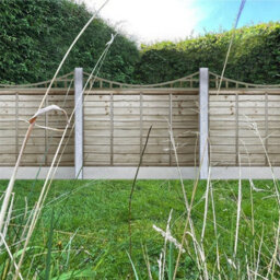 Premier Garden Supplies Concave Top Wooden Trellis Panel 6Ft X 1Ft (4 Pack) Standard Square Lattice Fencing Topper Extension For Climbing Plant Support - thumbnail 7