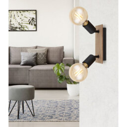 Luminosa Lighting Luminosa Martha Twin Ceiling Spotlight Black 2X E27 - thumbnail 6