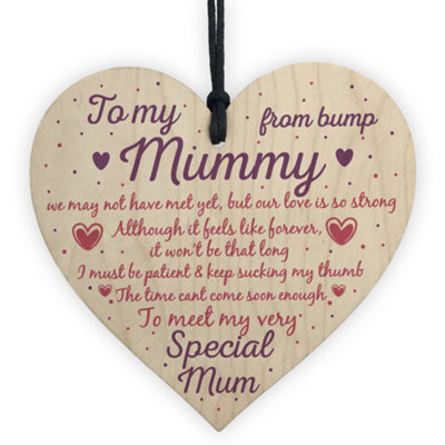 Red Ocean Mummy To Be Plaques Gifts From Bump Baby Shower Baby Girl Boy Present Keepsake - image 1