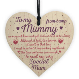 Red Ocean Mummy To Be Plaques Gifts From Bump Baby Shower Baby Girl Boy Present Keepsake - thumbnail 1