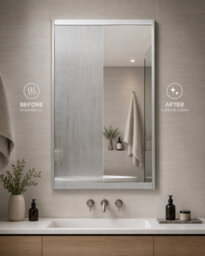 Geberit Bathroom Mirror, Option Plus 400 X 700mm Silver Led Illuminated, Featuring Demister, 501.070.00.1 - thumbnail 3
