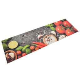Vidaxl Kitchen Rug Washable Vegetables 45X150 Cm Velvet - thumbnail 1