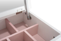 Urbn-Living Urbnliving Height 78Cm Diana Style Dressing Vanity Table Mirror Makeup Storage Pink Compartments Drawers Bedroom - thumbnail 3