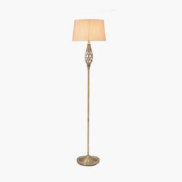 Pacific Lifestyle Antique Brass Metal Twist Design Floor Lamp - thumbnail 2
