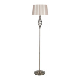 Pacific Lifestyle Antique Brass Metal Twist Design Floor Lamp