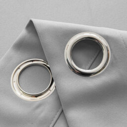 Ameha Light Grey Blackout Eyelet Curtains Ready Made Ring Top Thermal Insulated Heavy Thick Curtain 66''x90'' Bedroom Living Room - thumbnail 9