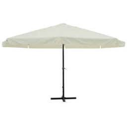 Berkfield Parasol White Aluminium 500 Cm - thumbnail 2