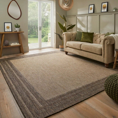 Xample Concept Looms Sumac Beige Brown Indoor Outdoor Rug 120 X 170Cm Durable Polypropylene Machine Woven No Shedding Area Rug - image 1