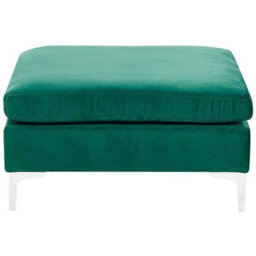 Beliani Modern Ottoman Evja Velvet Green - thumbnail 4