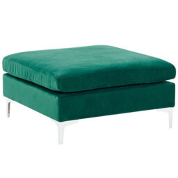 Beliani Modern Ottoman Evja Velvet Green