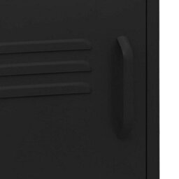 Berkfield Nightstand Black 35X35X51 Cm Steel - thumbnail 8