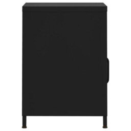 Berkfield Nightstand Black 35X35X51 Cm Steel - thumbnail 4