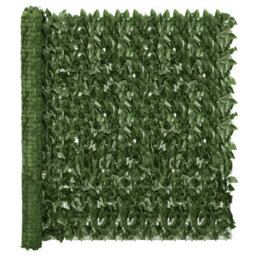 Berkfield Balcony Privacy Screen With Dark Green Leaves 300X150 Cm - thumbnail 2