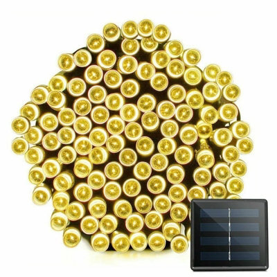 HSD 100 Led Warm White String Lights (4.9M) - Solar Power Lights For Christmas, Weddings, And Home Decor - image 1