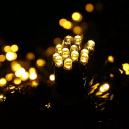 HSD 100 Led Warm White String Lights (4.9M) - Solar Power Lights For Christmas, Weddings, And Home Decor - thumbnail 3