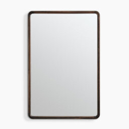 Furniturebox Uk Rowena Walnut Wood Large 120X80Cm Rectangle Wall Mirror - thumbnail 3