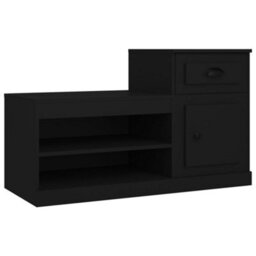 Berkfield Elegant Shoe Cabinet Black 100X42X60 Cm Engineered Wood