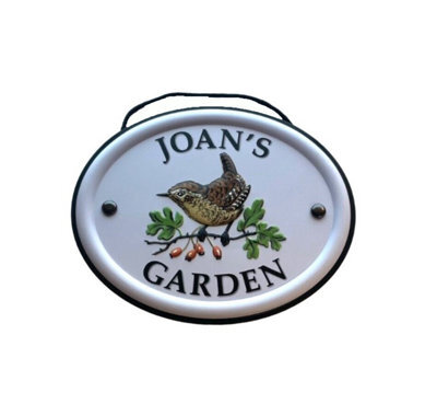 Mulberry Studios Decorative Bird Garden Sign - Joan's Garden