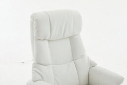 Abrihome 025, Pu Upholstered Massage Recliner With Ottoman Footstool, 5 Points Massager, Wood/metal Base For Living Room Bedroom, White - thumbnail 9