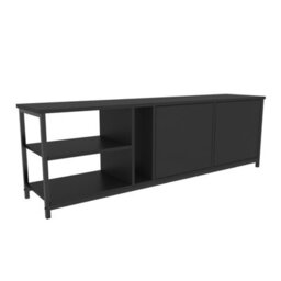 Decorotika Primrose Tv Stand Tv Unit For Tv's Up To 72 Inch Black And Anthracite - thumbnail 5