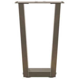 Berkfield Coffee Table Legs V-Shape 2 Pcs Natural Steel 28X(42-43.3) Cm Steel - thumbnail 5