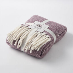 Allure Bath Fashions Aisling Faux Mohair Throw Blanket 127 X 170Cm - Thistle - thumbnail 3