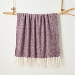 Allure Bath Fashions Aisling Faux Mohair Throw Blanket 127 X 170Cm - Thistle - thumbnail 1