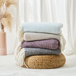 Allure Bath Fashions Aisling Faux Mohair Throw Blanket 127 X 170Cm - Thistle - thumbnail 6