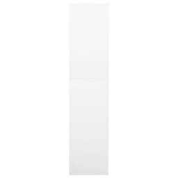 Berkfield Office Cabinet White 90X40X180 Cm Steel And Tempered Glass - thumbnail 3
